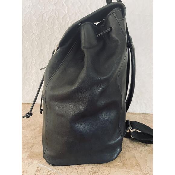 rare vtg COACH XL black Leather backpack / daypack / Rucksack serial# 0529 - Picture 3 of 9